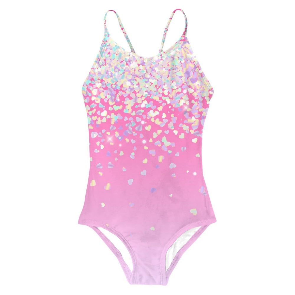 Aideaone Girls One Piece Swimsuits Quick Dry Beach Swimwear Bathing Suit 3-12 Years