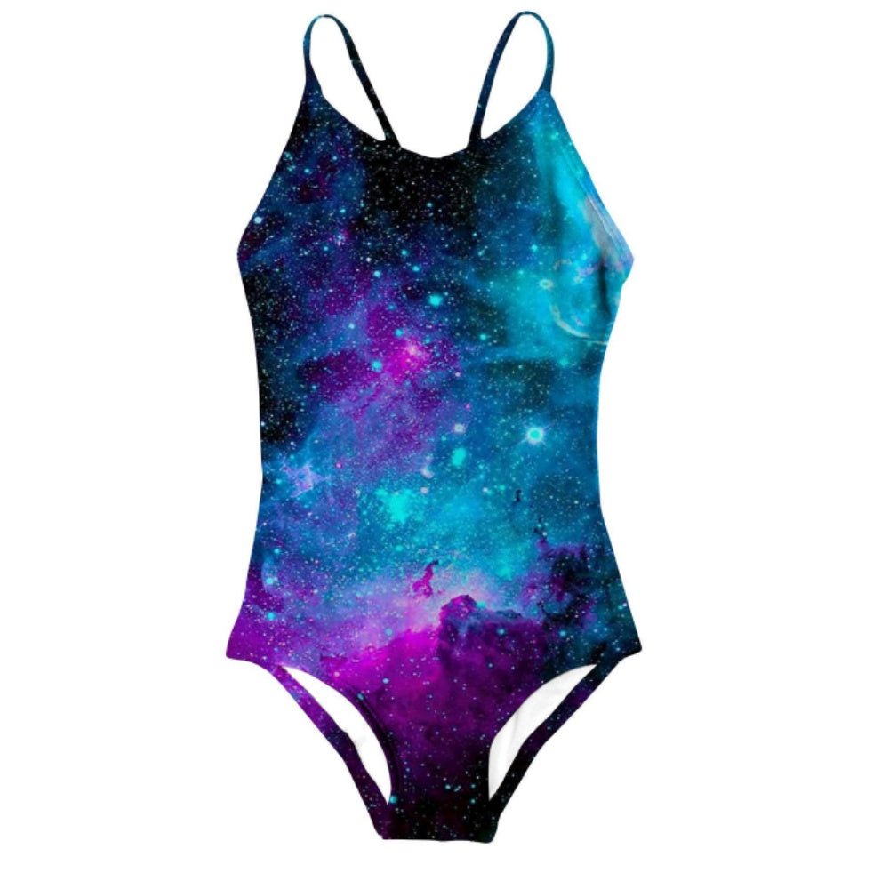 Aideaone Girls One Piece Swimsuits Quick Dry Beach Swimwear Bathing Suit 3-12 Years