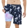 Lollipie Men Swim Trunks Drawstring Elastic Waist Quick Dry