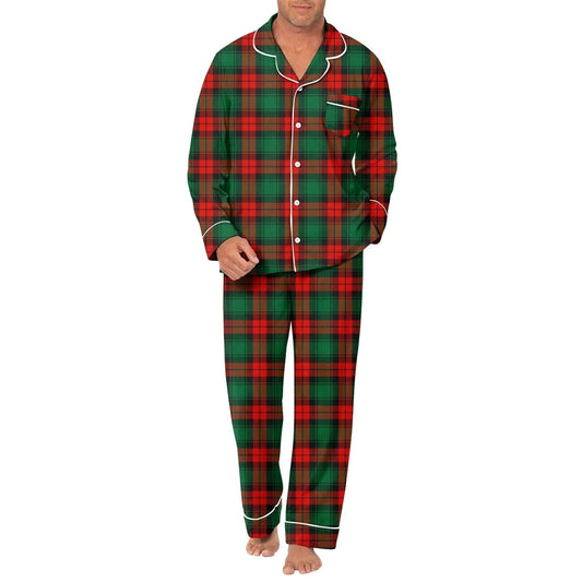 Lollipie Men Pajamas Set Pjs Button Down Sleepwear 2 Piece Long Sleeve Lounge Set Soft Nightwear with Pockets