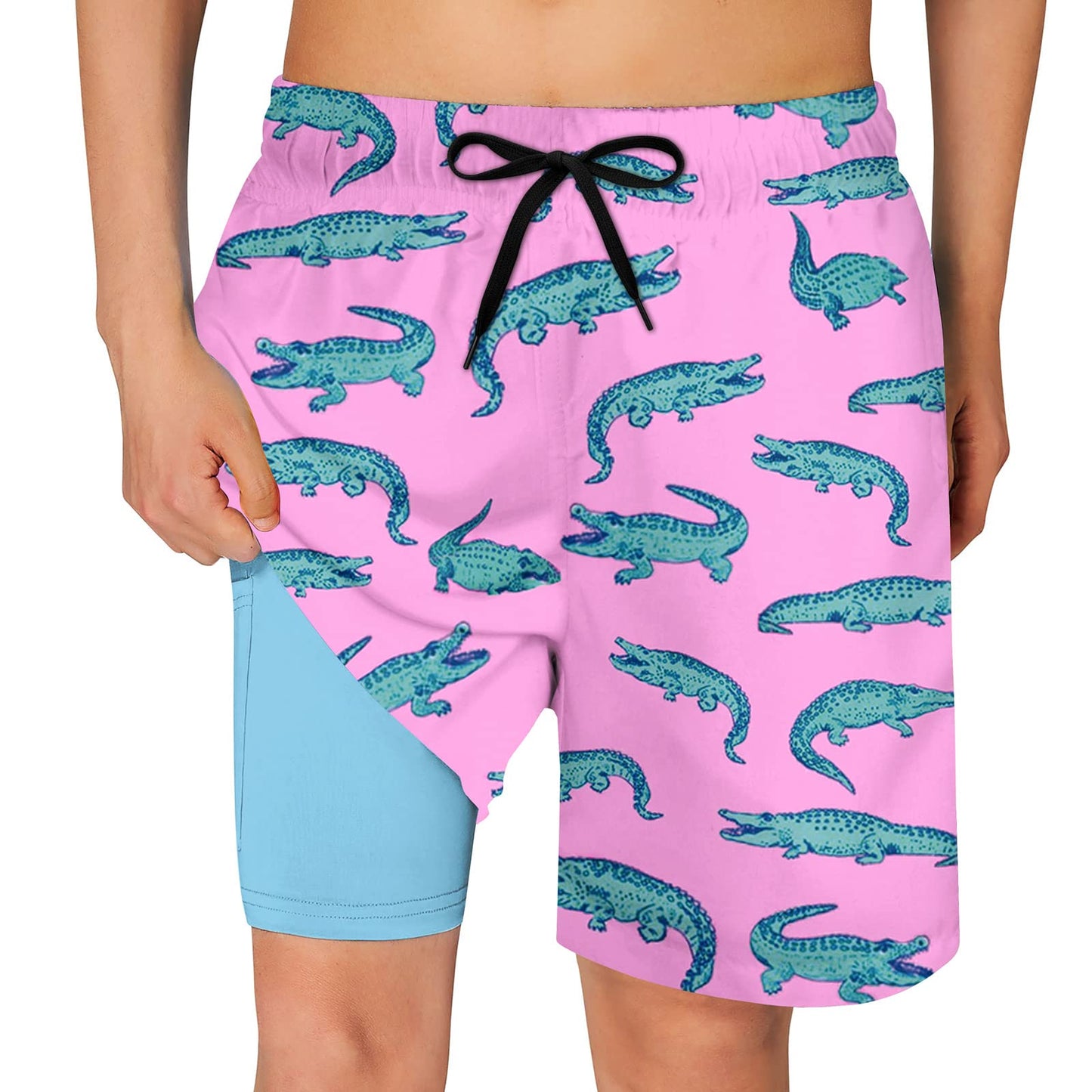 Lollipie Boys Swim Trunks Compression Liner Swim Shorts